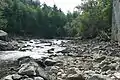 Rapides de la rivière Beaurivage derrière le moulin Gosselin à Saint-Étienne-de-Lauzon (Lévis)