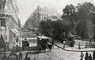 La rue Alsace-Lorraine de Toulouse vers 1885 (à droite le square du Capitole)