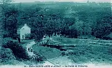 La vallée de Tréauray : pont sur le Loc'h entre Sainte-Anne-d'Auray et Auray (actuelle D 120) vers 1900.