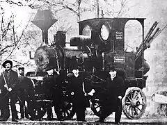 La voie ferrée du château, avec une petite locomotive 020T Krauss de 5 tonnes nommée "Hilda"