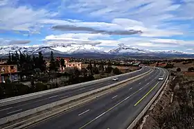 Carte de la route dénommée Autoroute est-ouest 