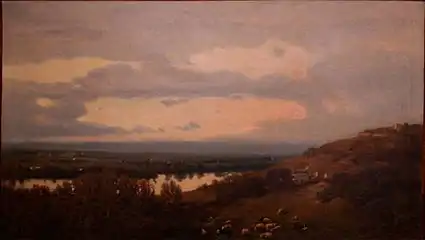 La Plaine du Rebaut au soleil couchant (1882).