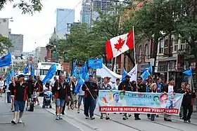 Défilé de la fête du Travail, à Toronto au Canada, le 4 septembre 2011.