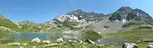 Le lac Jovet inférieur et le mont Tondu