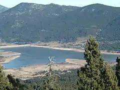 Lac de Matemale depuis les pistes des Angles.