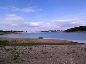 Faible volume d'eau à la fin de l'été 2016.