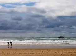 Surfeurs à Lacanau.