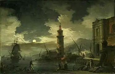 Marine de nuit (1765), musée des beaux-arts de Dijon.