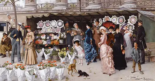 Ladislaus Bakalowicz, Marché aux fleurs à la Madeleine (avant 1913), localisation inconnue.