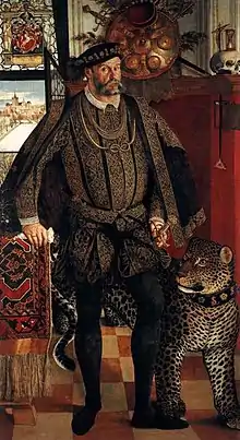 Portrait du comte Ladislaus von Haagavec la panthère (1557)Musée Liechtenstein, Vienne