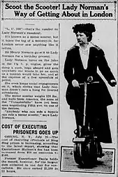 Article de journal londonien de 1916
