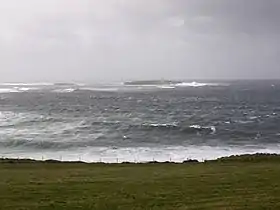 Vue de Lady's Holm depuis Mainland.