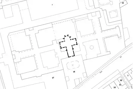 Plan de l'hôpital(éch. : 1/500).