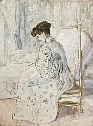 Lydie assise, symphonie en blanc, entre 1896 et 1927, musée des Augustins de Toulouse.