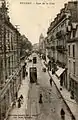 Le tramway de Roanne, rue de la Côte, au début du XXe siècle.