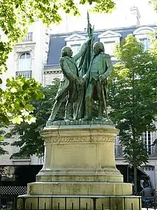 Monument à La Fayette et Washington (1895, détail), Paris, place des États-Unis.