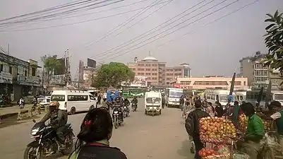 La Lagankhel Bus Station de Patan used était auparavant un étang