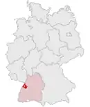 Drapeau de Arrondissement de Rastatt