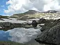 Le grand Lac de Barroude. Au fond, le Pic de Port Vieux.