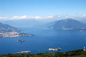 Vue aérienne des îles.