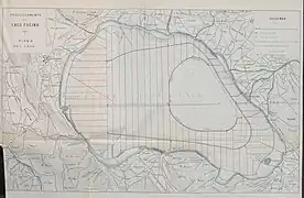 Plan du drainage du lac, 1875.