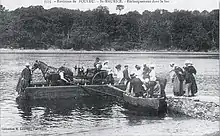 Le bac de Saint-Maurice sur la Laïta au début du XXe siècle (avant la construction du pont Saint-Maurice).