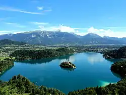 Le lac et l'île de Bled.