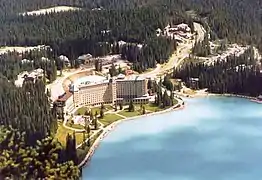L'hôtel du lac Louise.