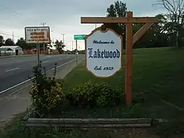 Panneau d'entrée de Lakewood.