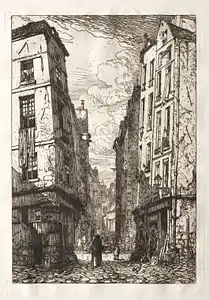 Rue des Marmousets (Vieux Paris) (1862), gravure, Cleveland Museum of Art.