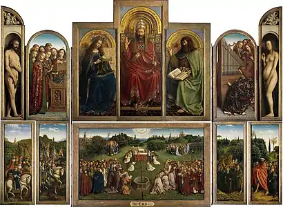 L'Agneau mystique de  Hubert van Eyck et  Jan van Eyck (1432).