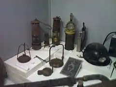 Collection de lampes de mineurs, château des Bruneaux.