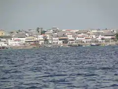 Lamu vue de la mer.