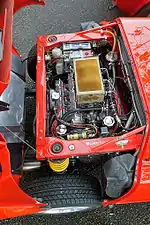 Photographie du moteur V6 de la Lancia Stratos HF