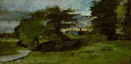 Paysage avec cottages, 1809-1810, huile sur toile, Art Institute of Chicago (Chicago)