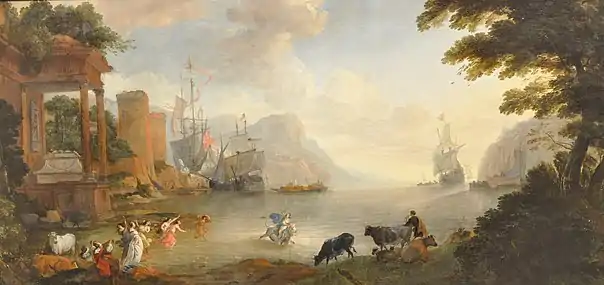 Paysage avec l'enlèvement d'EuropeHendrik van Minderhout