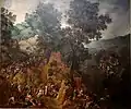 Gillis Mostaert, Landscape with the Israelites Flight from Egypt, fin du XVIe siècle