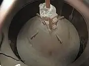 Photo de la cloche de fermeture d'un gueulard