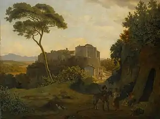 Paysage dans l'ancienne Véies, 1835, huile sur toile, musée Thorvaldsen, Copenhague