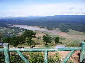 Vue depuis la montagne de Lang Biang au mois d'août.