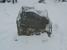 Pierre sommitale sur le Langenberg en hiver