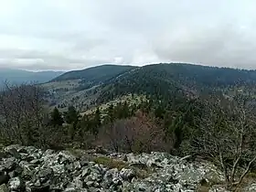 Le Langenfeldkopf (à gauche) et le Hilsenfirst (à droite) vus depuis le nord-est.