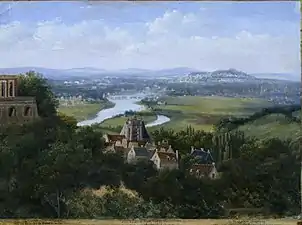 Jean-Baptiste-Gabriel Langlacé, Vue de Paris depuis Meudon (1818).