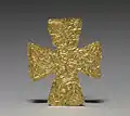 Croix de feuille d'or lombarde