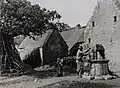 Langonnet : la ferme du Quinquis vers 1905 (photographie de Philippe Tassier).