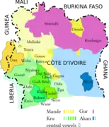 Aide de diffusion de l'akan en Côte d'Ivoire.