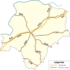 Carte des routes principales.