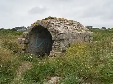 La poudrière de l'ancienne batterie de l'Aber-Ildut.