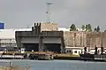 Vue du bunker du Scorff depuis l'enclos du port à Lorient.