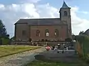 Église Saint-Martin vue de la nouvelle partie du cimetière